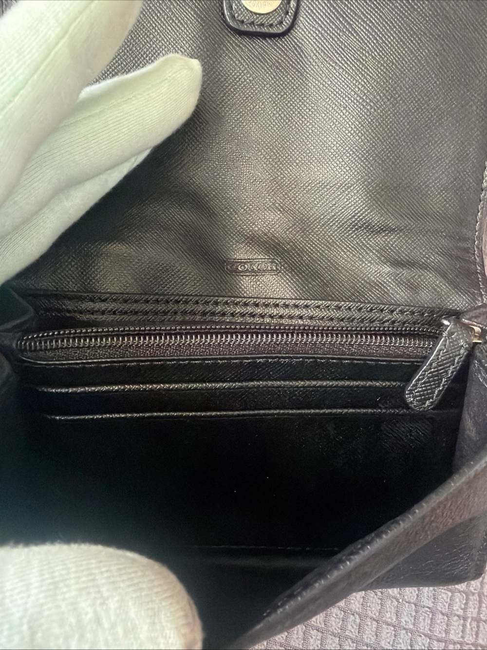 Coach Black LeatherP hone & Crossbody Flap Bag - Picture 8 of 14